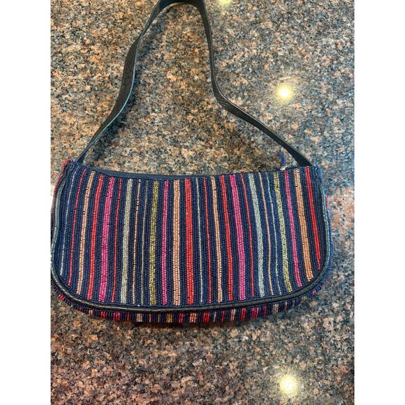 Roller Rabbit Navy Beaded Purse - Picture 2 of 14